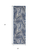 6' Ivory And Blue Indoor Outdoor Runner Rug