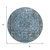 8' Blue And Gray Round Medallion Washable Indoor Outdoor Area Rug