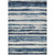 10' X 14' Denim Blue And Gray Striped Washable Indoor Outdoor Area Rug Transitional Style - Denim Blue, Gray Color