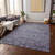 9' X 12' Purple Oriental Washable Indoor Outdoor Area Rug