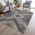 10' X 14' Purple And Gold Geometric Washable Indoor Outdoor Area Rug