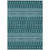 8' X 10' Teal Blue Aqua And Ivory Tribal Washable Indoor Outdoor Area Rug
