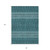 8' X 10' Teal Blue Aqua And Ivory Tribal Washable Indoor Outdoor Area Rug