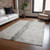 9' X 12' Taupe Beige And Gray Abstract Washable Indoor Outdoor Area Rug
