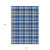 8' X 10' Navy and Ivory Plaid Washable Non Skid Indoor Outdoor Area Rug