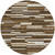8' Brown And Ivory Round Striped Washable Indoor Outdoor Area Rug - 608219018641