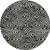 8' Black And Ivory Round Abstract Washable Indoor Outdoor Area Rug Transitional Style - Black, Ivory Color