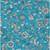 8' X 10' Teal Blue Ivory And Pink Floral Washable Indoor Outdoor Area Rug