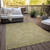 9' X 12' Gold And Taupe Southwestern Washable Indoor Outdoor Area Rug