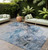 8' X 10' Blue and Gray Abstract Washable Non Skid Indoor Outdoor Area Rug - 608219059002