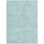 9' X 12' Aqua And Ivory Abstract Washable Indoor Outdoor Area Rug - Aqua, Ivory