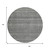 8' Pewter And Gray Round Striped Washable Indoor Outdoor Area Rug