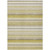 9' X 12' Yellow Beige and Gray Striped Washable Non Skid Indoor Outdoor Area Rug