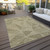 8' X 10' Khaki Brown And Beige Geometric Washable Indoor Outdoor Area Rug
