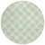 8' Mint Green And Ivory Round Polka Dot Washable Indoor Outdoor Area Rug