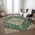 8' X 10' Emerald Beige And Brown Oriental Washable Indoor Outdoor Area Rug