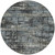 8' Charcoal And Gray Round Geometric Washable Indoor Outdoor Area Rug