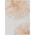 9' X 12' Salmon And Ivory Abstract Washable Indoor Outdoor Area Rug