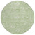 8' Artichoke Green And Ivory Round Damask Washable Indoor Outdoor Area Rug - Artichoke Green, Ivory