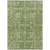 9' X 12' Artichoke Green And Ivory Oriental Washable Indoor Outdoor Area Rug