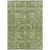 9' X 12' Artichoke Green And Ivory Oriental Washable Indoor Outdoor Area Rug