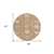8' Copper Ivory And Gray Round Damask Washable Indoor Outdoor Area Rug