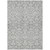 10' X 14' Gray And Ivory Damask Washable Indoor Outdoor Area Rug