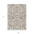 9' X 12' Taupe And Ivory Floral Washable Indoor Outdoor Area Rug