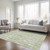 9' X 12' Artichoke Green And Ivory Abstract Washable Indoor Outdoor Area Rug Transitional Style - Artichoke Green, Ivory Color