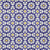 9' X 12' Navy Blue And Ivory Floral Medallion Washable Indoor Outdoor Area Rug