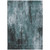 10' X 14' Teal Blue Gray And Ivory Abstract Washable Indoor Outdoor Area Rug - Teal Blue, Gray, Ivory