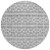 8' Gray And Ivory Round Geometric Washable Indoor Outdoor Area Rug - 880016546385