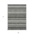 9' X 12' Gray Charcoal And Ivory Striped Washable Indoor Outdoor Area Rug