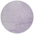 8' Lavender And Silver Round Abstract Washable Indoor Outdoor Area Rug
