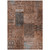 8' X 10' Terra Cotta Copper And Charcoal Patchwork Washable Indoor Outdoor Area Rug