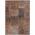 8' X 10' Terra Cotta Copper And Charcoal Patchwork Washable Indoor Outdoor Area Rug