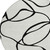 8' White And Black Round Abstract Washable Indoor Outdoor Area Rug