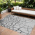 10' X 14' Gray And Charcoal Abstract Washable Indoor Outdoor Area Rug - Gray, Charcoal
