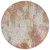 8' Tan Mauve And Ivory Round Abstract Washable Indoor Outdoor Area Rug