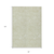 8' X 10' Artichoke Green And Ivory Floral Washable Indoor Outdoor Area Rug