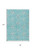 8' X 10' Teal Blue And Ivory Geometric Washable Indoor Outdoor Area Rug Contemporary Style - Teal Blue, Ivory Color