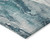 8' X 10' Teal Blue And Ivory Abstract Washable Indoor Outdoor Area Rug - Teal Blue, Ivory