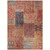 8' X 10' Red Orange And Blue Patchwork Washable Indoor Outdoor Area Rug