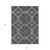 8' X 10' Charcoal Gray And Silver Geometric Washable Indoor Outdoor Area Rug