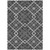8' X 10' Charcoal Gray And Silver Geometric Washable Indoor Outdoor Area Rug