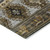 9' X 12' Chocolate Taupe And Gold Tribal Washable Indoor Outdoor Area Rug