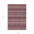 8' X 10' Red And Burgundy Striped Washable Indoor Outdoor Area Rug