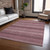 8' X 10' Red And Burgundy Striped Washable Indoor Outdoor Area Rug