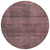8' Merlot And Gray Round Striped Washable Indoor Outdoor Area Rug