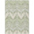 8' X 10' Artichoke Green And Beige Ikat Washable Indoor Outdoor Area Rug